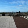 Bicycles seafront couple Zaandfoort