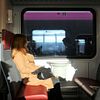woman on train